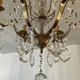 Girandole chandelier with crystal drops from the 60s and 70s