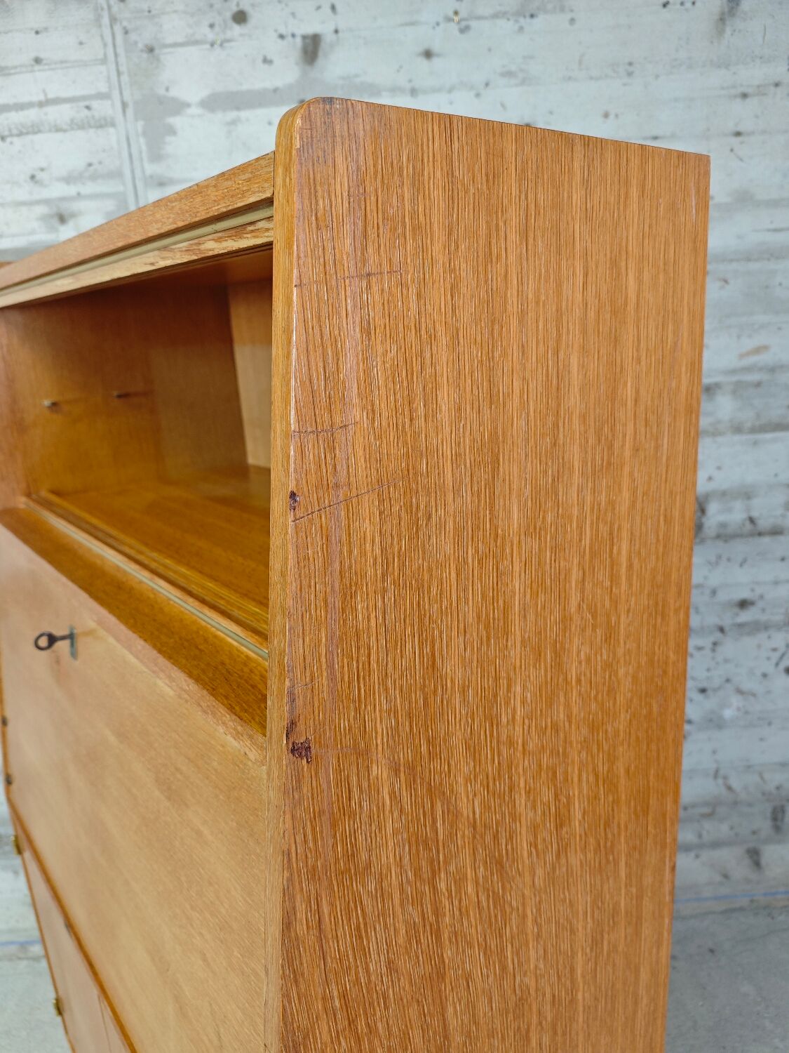 Vintage secretary with compass legs