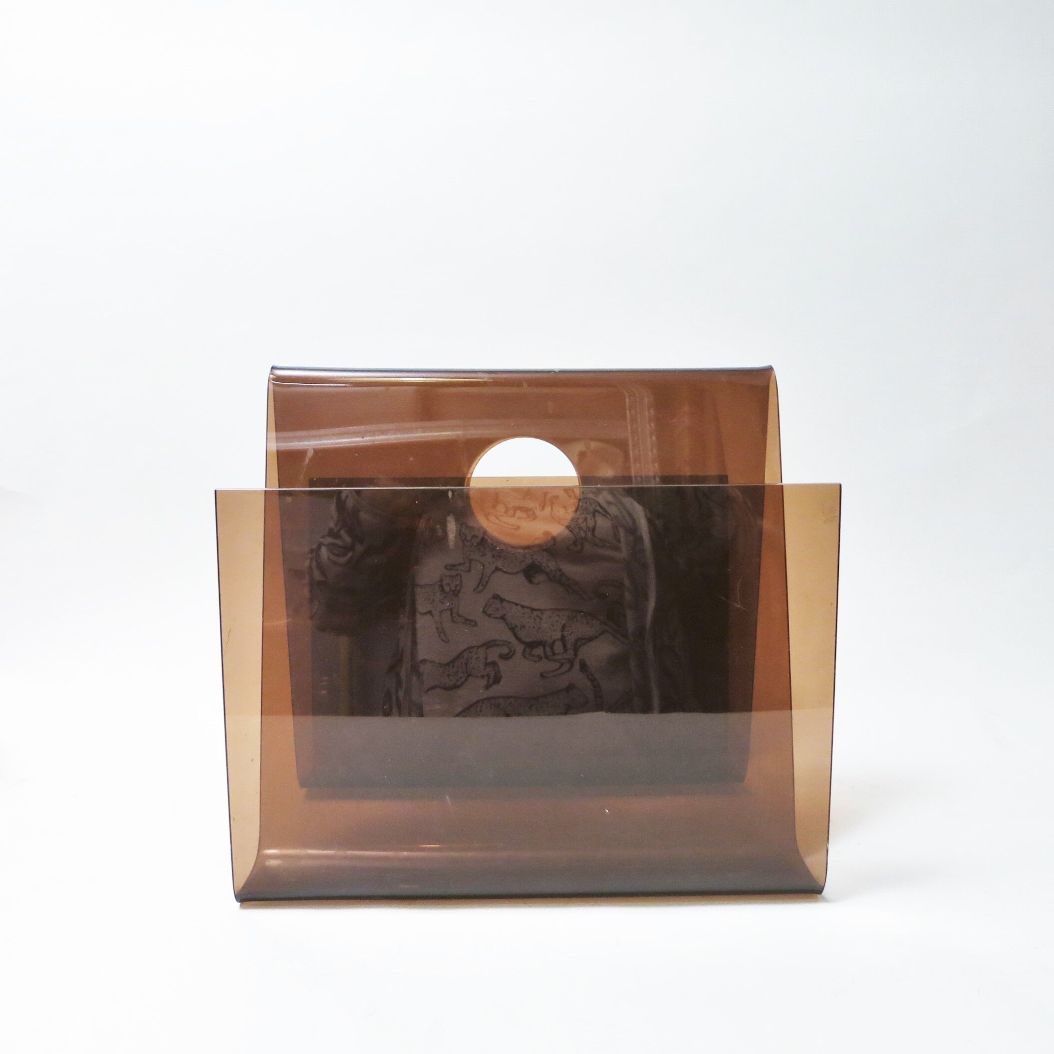 Magazine rack in plexiglas 1970