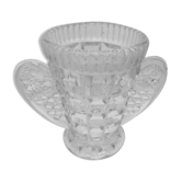 Vase en verre pressé avec oreilles transparent