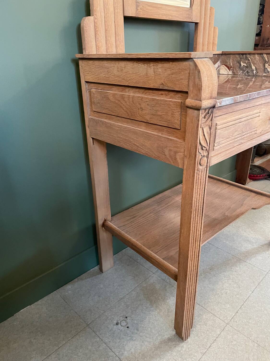 Sandblasted art deco dressing table