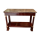 Console empire mahogany and marble tray