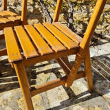 Set of 7 wooden chairs