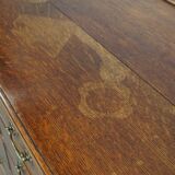 Large antique oak sideboard / chest of drawers / dresser, counter or display cabinet