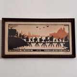 Color lithograph by Hansi Crossing the Rhine 1918