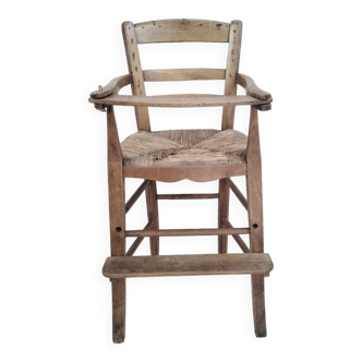 Children's wooden high chair 1900