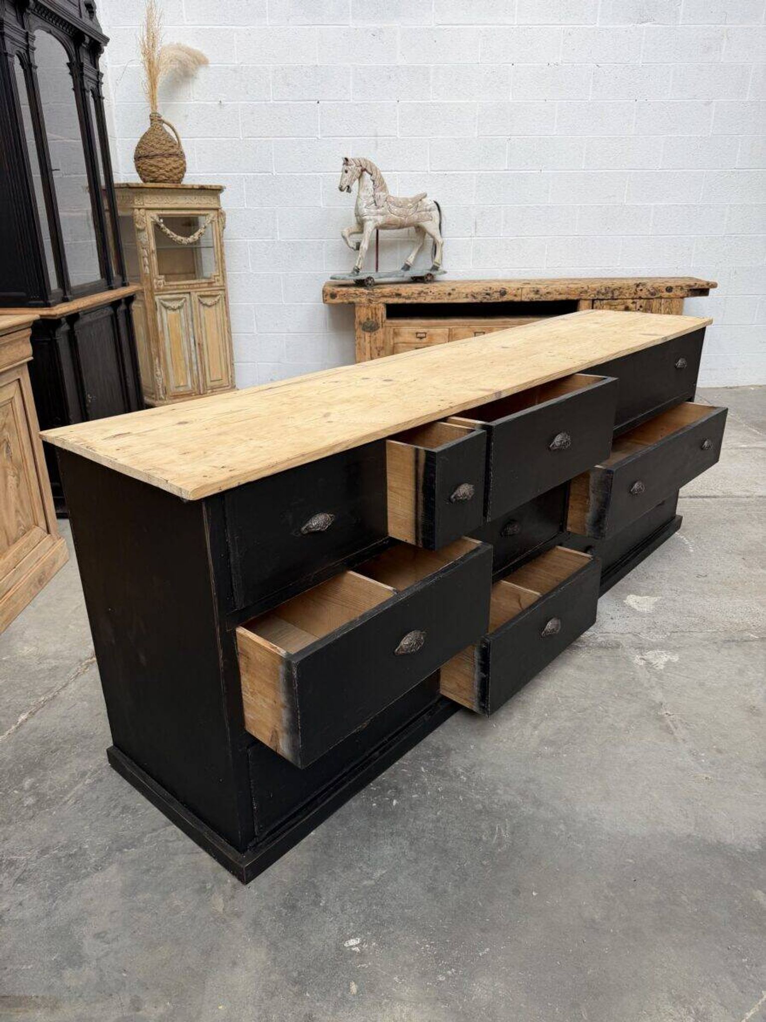 Workshop furniture from the early 20th century.