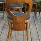 6 BAUMANN seagull chairs dark beech black skai