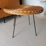 Vintage wicker coffee table