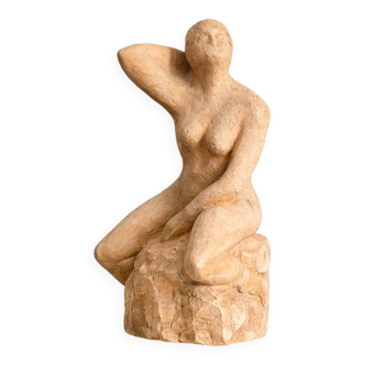 Terracotta sculpture – Seated female nude 1980
