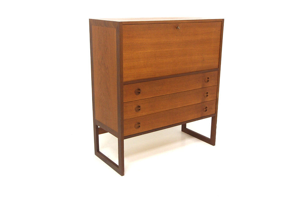 Secrétaire scandinave en teck "Varié", Arne Wahl-Iversen, Suède, 1960