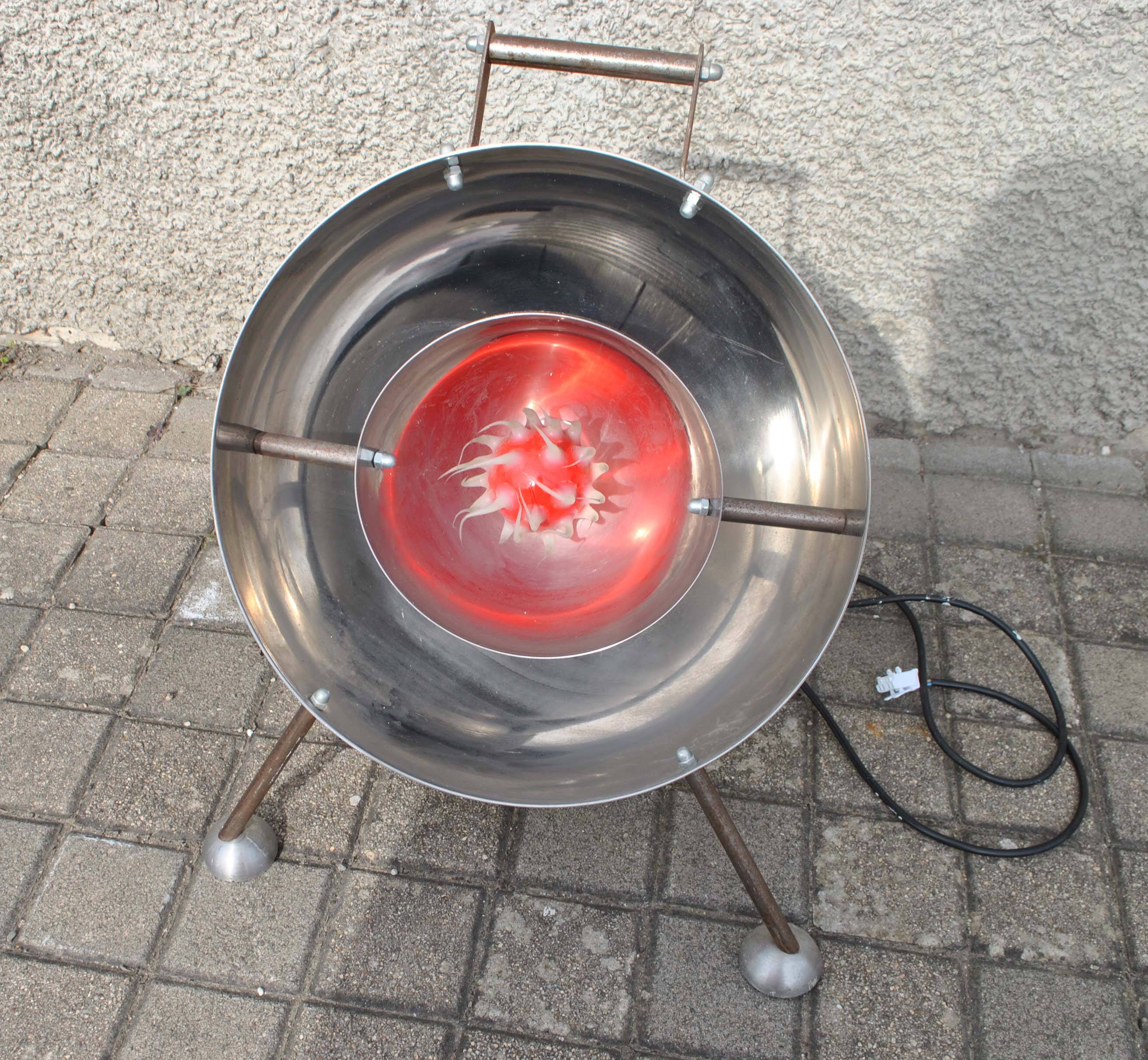 Sphere planet lamp in chrome metal design space-age 1960-1970