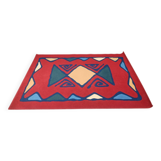 Grand tapis noué à la main, années 1980