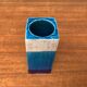 Mid-century Italian blue and white minimalist vase by Bitossi, 1960s.