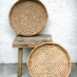 2 round wicker baskets