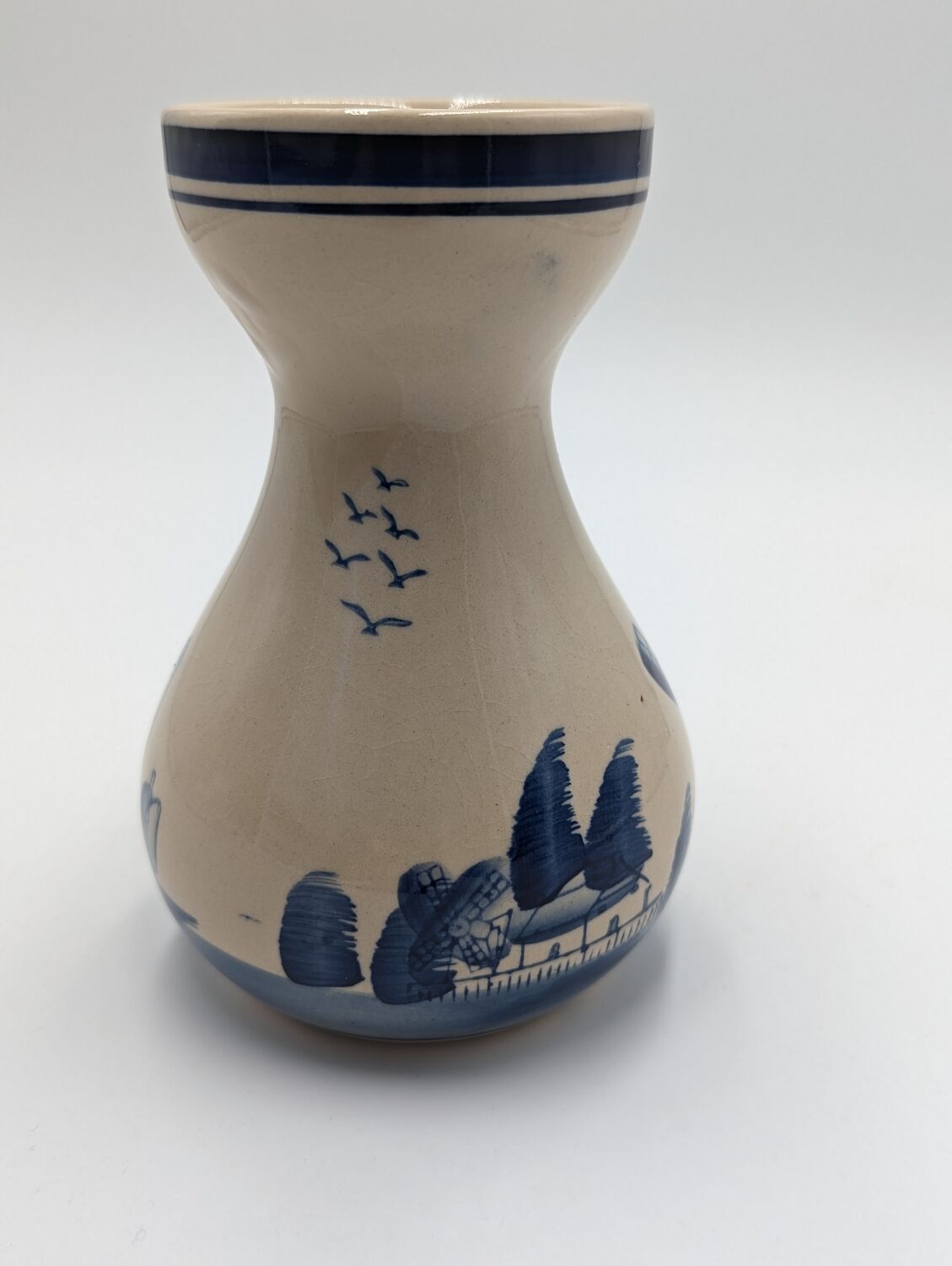 Vase en céramique bleue
