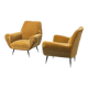 Pair of vintage velvet armchairs in Gigi Radice style – Italian design 1950s