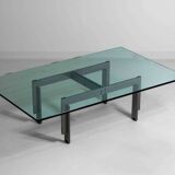 'Florian' coffee table in steel by Carlo Scarpa