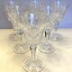 6 Cut crystal wine glasses