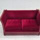 1960s, Danish "Spanish" sofa, original condition, furniture velour, ash wood legs.