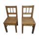 Pair of vintage wooden children's chairs