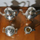 Service ancien thé café métal argenté cafetière théière sucrier pot lait