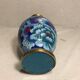 Old brass enameled flowers drawings cloisonné Vase Decoration Vintage