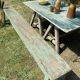 Old solid wood farmhouse bench