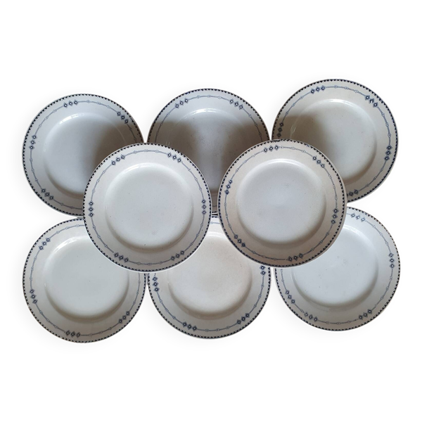 8 assiettes à dessert Terre de Fer