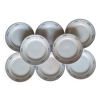 8 assiettes à dessert Terre de Fer