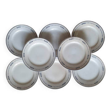 8 assiettes à dessert Terre de Fer