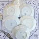 Old flat plates mismatched in earthenware