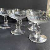 6 Baccarat champagne glasses – Art Nouveau