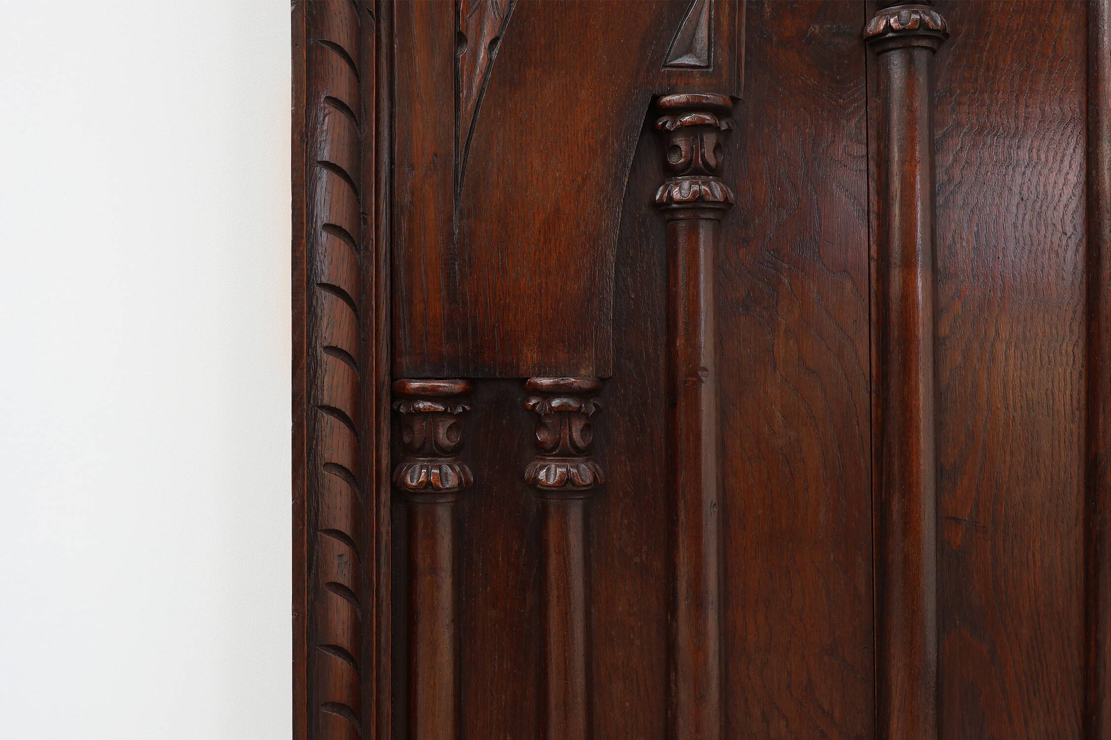 Large Carved Portuguese Oak Wall Panels, 1850s, Set of 2