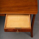 Danish vintage teak design desk by svend age madsen for hp hansen, 1960s