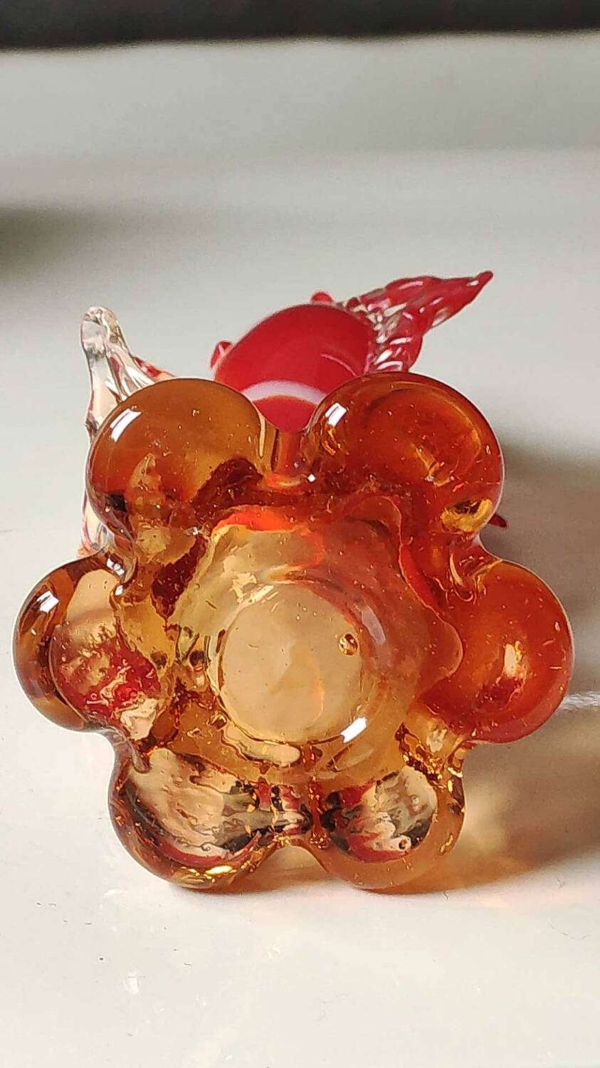 Soliflore Vase/Swordfish Fish Figurine in Murano Italy blown art glass. High 29 cm