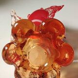 Soliflore Vase/Swordfish Fish Figurine in Murano Italy blown art glass. High 29 cm