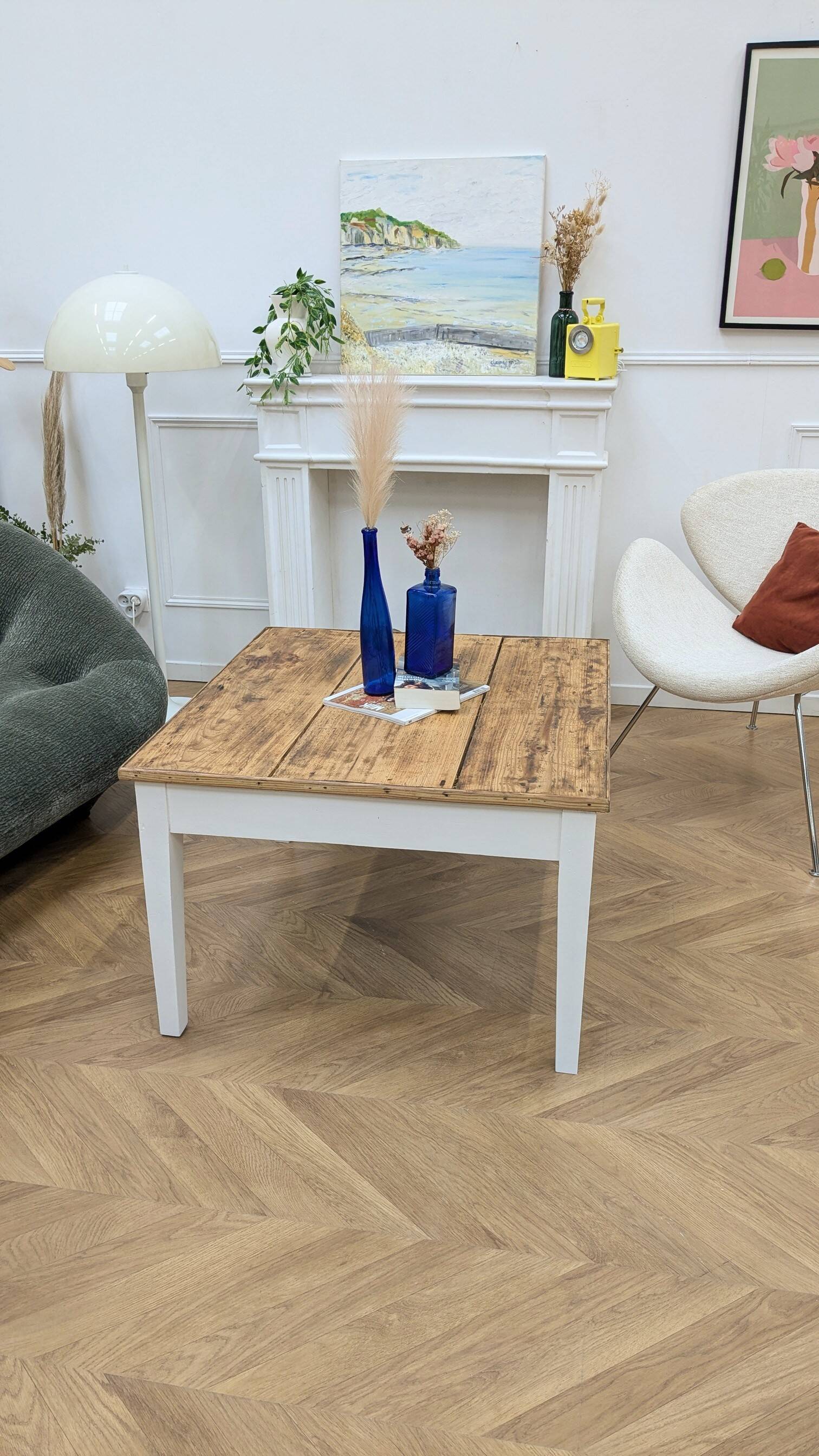 Ancienne table basse de campagne