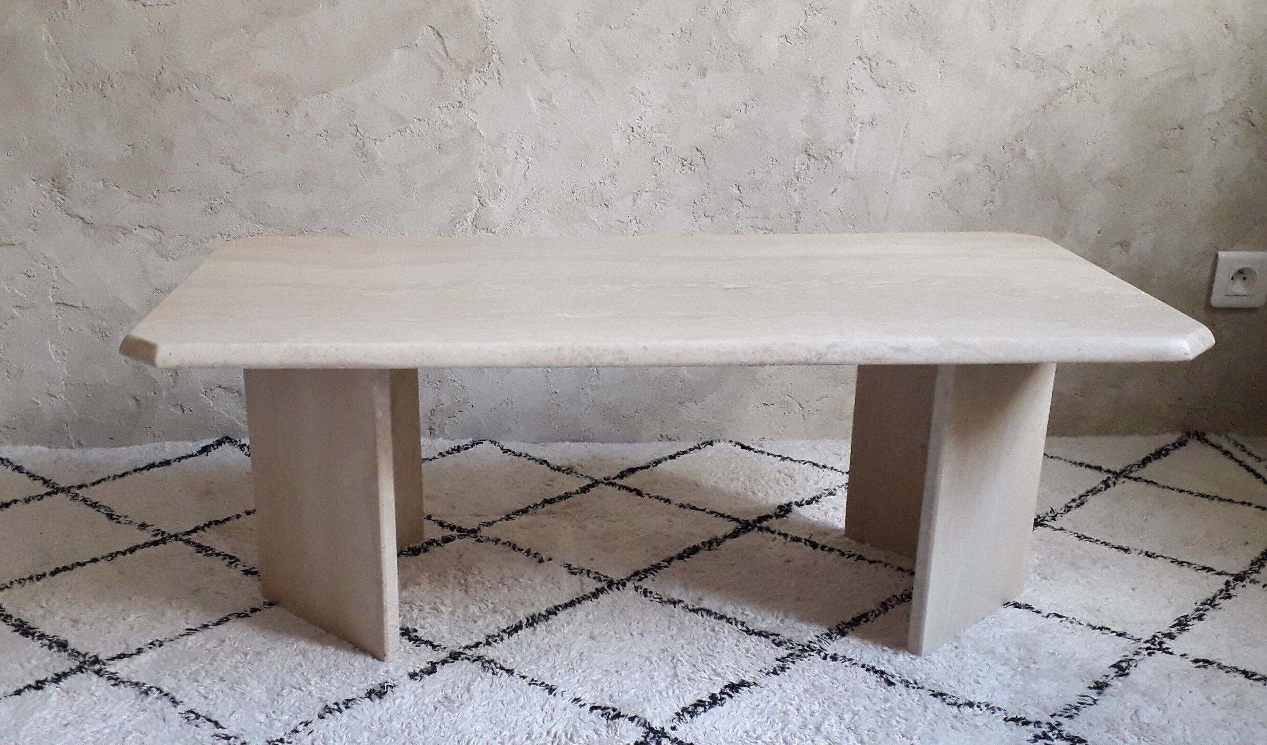 Low table in travertine