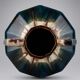 Art Deco vase in glazed ceramic attributed to Thulin, Belgium, 1930s.