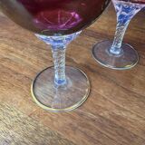 Murano: Vintage wine glasses series with twisted stem