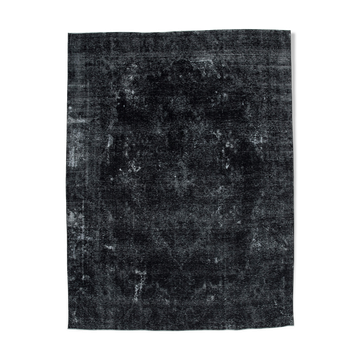 Tapis oriental surteint fait à la main 292 cm x 383 cm tapis en laine noire