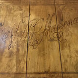 Napoleon iii walnut shutter table with marquetry villa massena nineteenth era