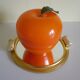 Orange "apple"-shaped ice bucket, typical of the 70s - France