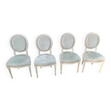 Série de 4 Chaises anciennes style louis xvi
