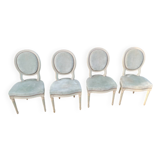 Série de 4 Chaises anciennes style louis xvi