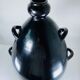 Jarre Potiche céramique noire métalique poterie 1950
