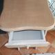 Beige and grey patina side table