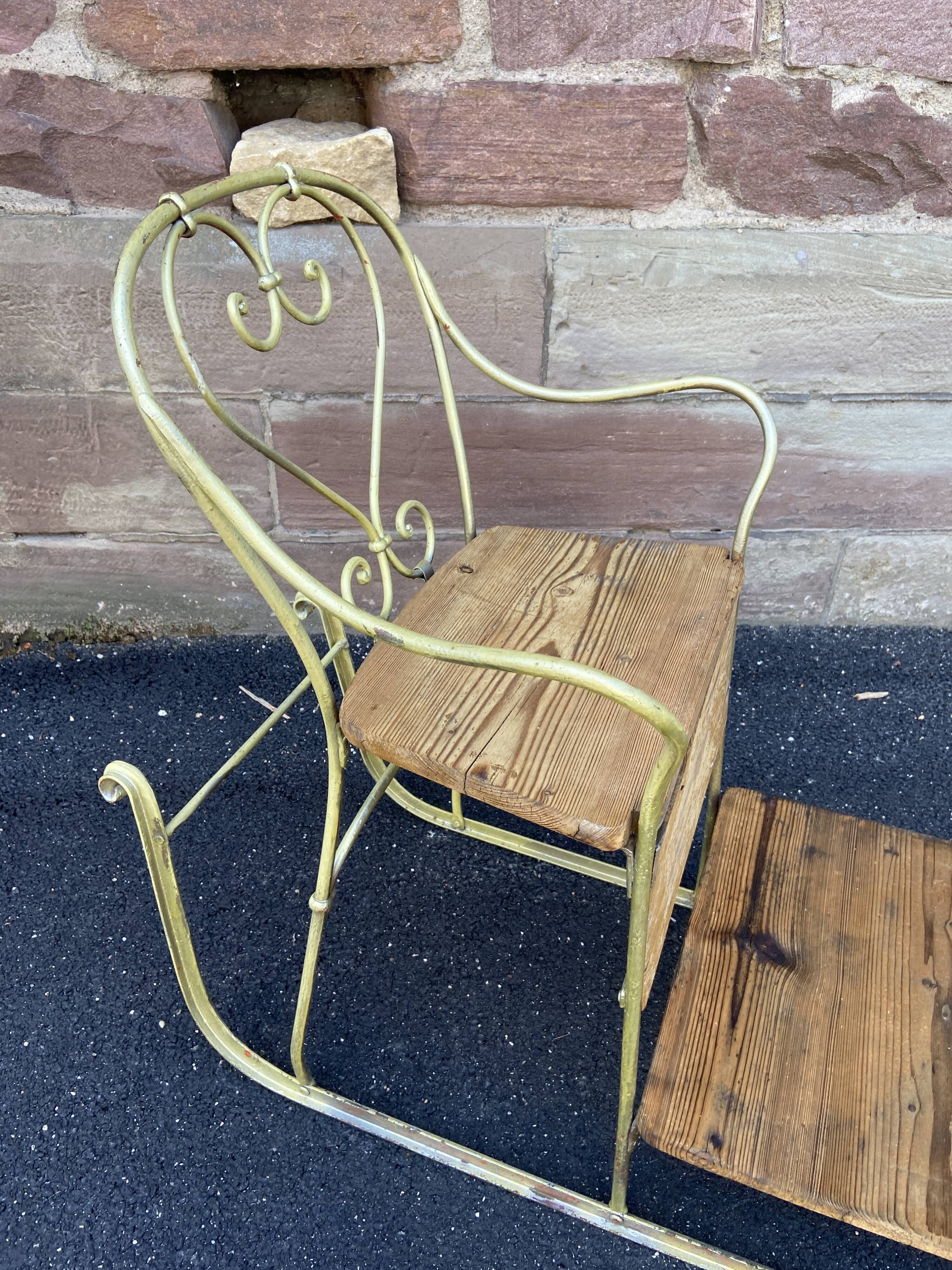 Sled double sled alsace 1900s