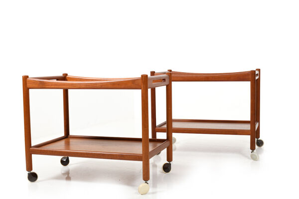 Paire de dessertes modèle at-45 d'Hans J. Wegner, années 1960